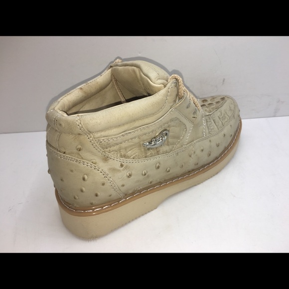 Men’s Crocodile/Ostrich Print Leather Shoes Zapato Casual Cocodrilo y Avestruz - Picture 5 of 6